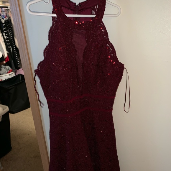 Macy's Dresses Burgundy Hoco Dress Poshmark